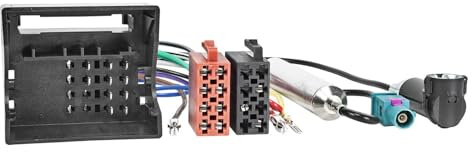 tomzz Audio 7057-000 Radio Adapter Kabel kompatibel mit Audi Skoda Seat VW Quadlock auf ISO + Antennenadapter mit Phantomeinspeisung Fakra auf DIN+ISO