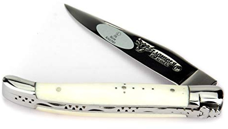 Laguiole en Aubrac Taschenmesser L0211OSIFI 11 cm Griffschalen Knochen Klinge und Backen glänzend