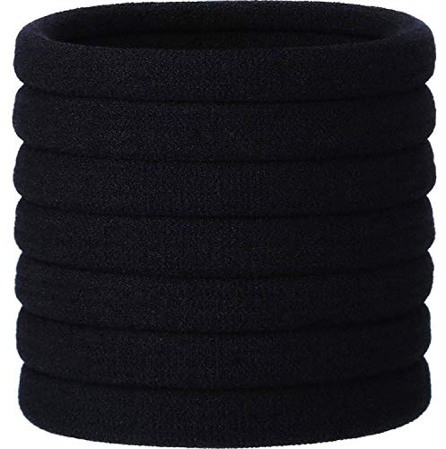 EBOOT Élastiques pour Cheveux épais et bouclés - pour Femme, Noir - 51 cm