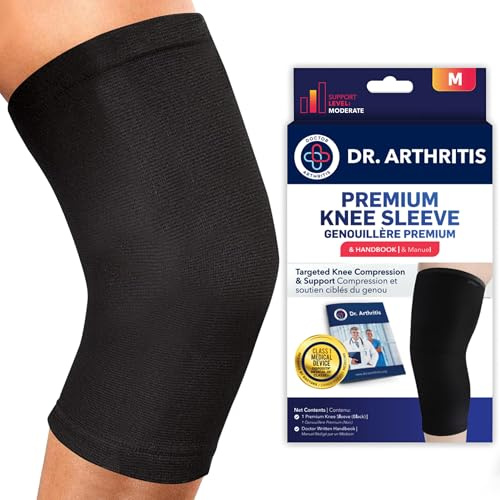 Dr. Arthritis Rodillera Ortopédica de Compresión Diseñada por Médicos Especialistas - Rodillera con Hilo de Cobre - Rodillera Deportiva para Recuperación Post Lesión y Tendinitis (Talla M)