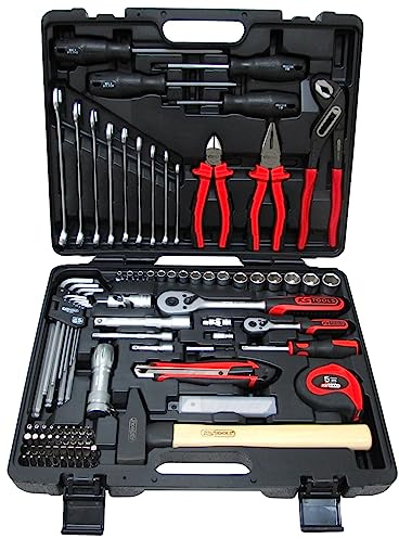 KS Tools 911.0703 boite a outils complete 1/4'' - 1/2'', 103 pièces | Coffret d'outillage généraliste 1/4'' - 1/2'', 103 pièces, Garantie à vie, outillage professionnel, chrome vanadium