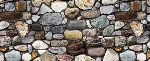 PELLECCHIA COLORI Tappeto Cucina Antiscivolo Lavabile in Vinile Made in Italy | Passatoia Antimacchia in PVC/Cotone Interni ed Esterni Stampa Pietre || Tappeti Runner Lungo in Gomma (52 x 150)