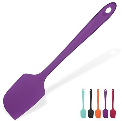 U-Taste Extra Large Silicone Spatula, 315℃ Heat Resistant, Purple | 35.6cm Long Flexible Rubber Bowl Scraper, Seamless Stirring Cooking Scraping Baking Food Flipper for Kitchen Cookware