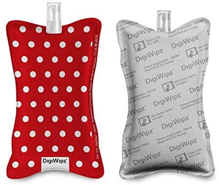 DigiWipz® 2in1 Display und Bildschirm Reiniger (Polka dots red)