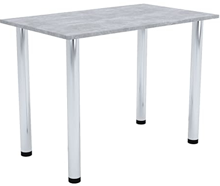 AKKE Esszimmertisch 120 cm x 60 cm Esstisch Kleiner Tisch Küchentisch Schreibtisch Dining Table Esszimmermöbel Chrombeine
