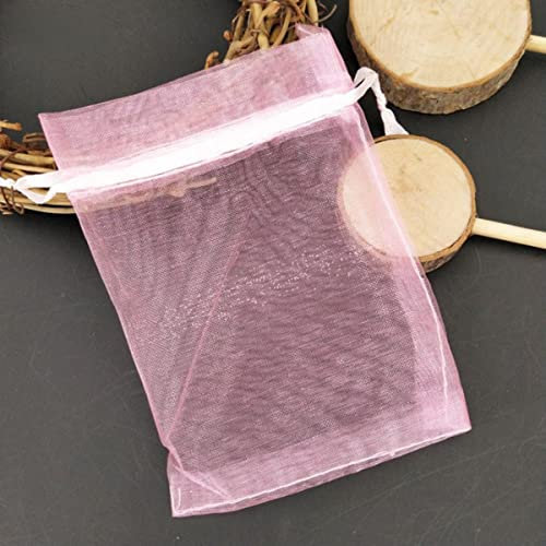 50 Stück 30 x 40 35 x 50 große Organza-Beutel Schmuckverpackung Geschenk Süßigkeiten Hochzeit Party Goodie Verpackung Gastgeschenke Beutel Zeichenbar Beutel - rosa, 9 x 12 cm -SH313-50, andere