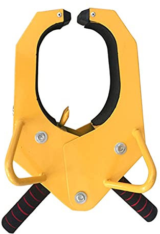 Serratura con Morsetto per Ruote Auto Rimorchio Caravan Sicurezza Antifurto Bloccaggio Auto Furgone Caravan Camper (Color : Yellow, Size : 43cmx24.5cm) Little Surprise