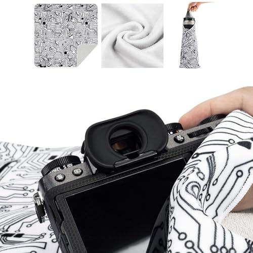 JJC 35cm Selbstklebende Schutzhülle Reinigungstuch, Anti-Scratch Soft Camera Lens Wrap Cloth Brillenputztuch für Kamera Objektiv Laptop Telefon iPad und mehr -CBM