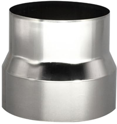 kingsea Tuyau de cheminée à emboîtement - Réduction de tuyau de poêle 100 mm à 90 mm - Pièce de réduction pour raccordement de poêle - Tuyau de cheminée en acier inoxydable - Réduction de tuyau de