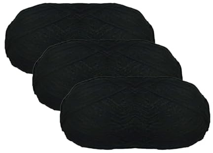 JYC CREATIVE Feinstrickwolle (100g - 365m) Strickwolle Acryl schwarz