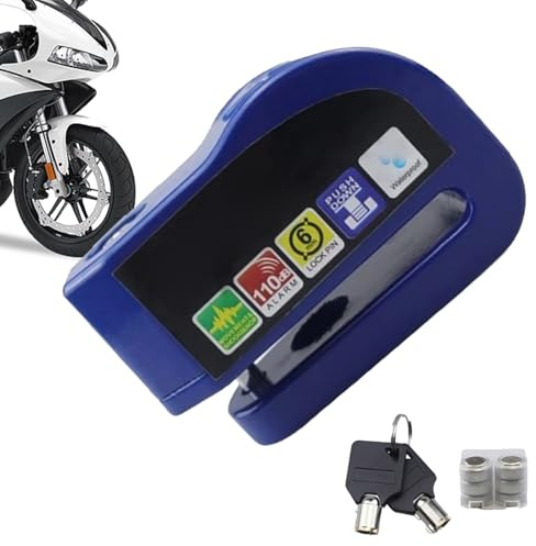 Antivol De Frein À Disque Antivol Disque Moto avec Alarme Antivol Moto Bloque Disque Alarme Verrou De Frein À Disque avec 6 Pile Bouton Verrou De Frein À Disque D'alarme De Moto