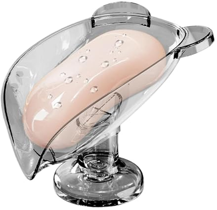 Jabonera con ventosa para baño, jabonera con ventosa - Funda para jabón drenable, jabonera drenable de baño, jabonera drenable para baño, jabonera