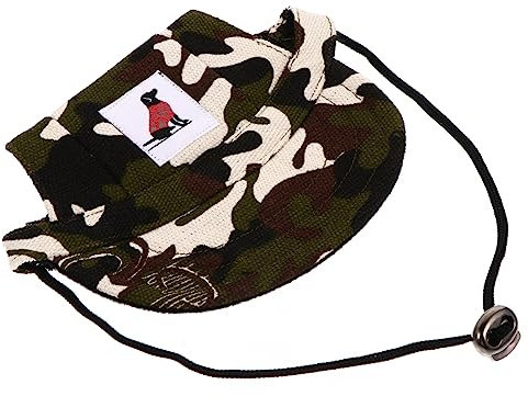 Happyyami Camouflage Baseballkappe Für Hunde Verstellbar Mit Ohrlöchern Atmungsaktiv Und Bequem Für Kleine Und Mittelgroße Haustiere Für Outdoor-aktivitäten Und Sonnenschutz