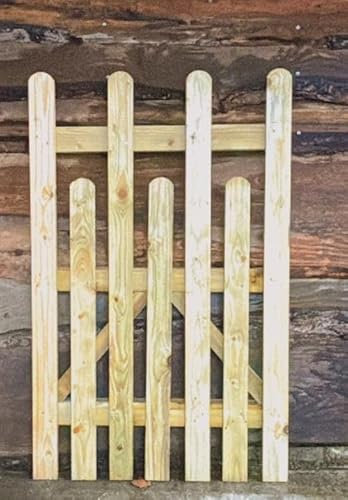 Wooden Picket gate, Garden Gate,Wooden Pressure Treated 5FT 150CM ((150cm High x 120cm Wide x 5cm Deep),)
