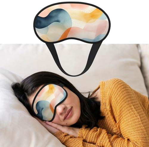 Augenmaske zum Schlafen, atmungsaktiv, lichtblockierend, Schlafmaske, mehrlagig, Aquarell, Nacht-Augenbinde, weich, bequem, Nacht-Augenschutz, für Männer und Frauen, Augenabdeckung für Nickerchen zu