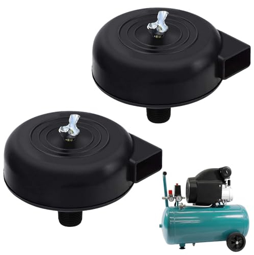 Silenziatore per Compressore Aria, Filtro Silenziatore per Compressore d'aria con Filettatura Maschio 1/2PT 20mm, Ricambi di Sostituzione Compatibili per Compressori d'aria, 2 Pezzi