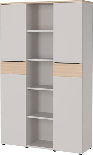 Germania Aktenschrank 4442-654 GW-Oviedo, in Kaschmir/Lindberg-Eiche-Nb., mit Türdämpfung, 120 x 197 x 40 cm (BxHxT)