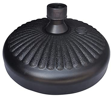 Pied de parasol rond robuste en plastique - Support polyvalent pour terrasse, jardin, plage et marché - Résistant aux intempéries - Support stable
