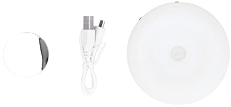 YIZISECCE Luz nocturna de detección automática del cuerpo, lámpara recargable inalámbrica, carga USB, detección de movimiento inteligente, LED eficiente en energía,