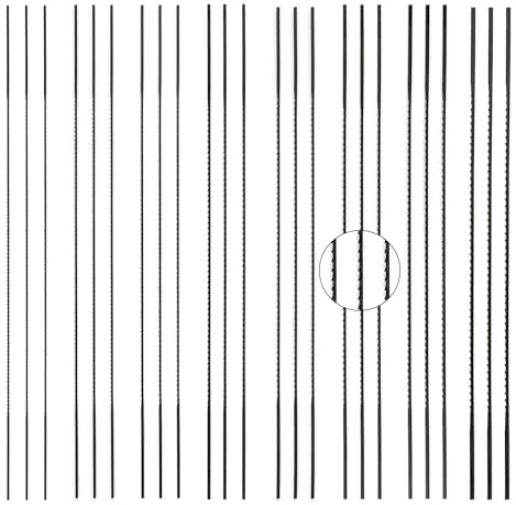 24 Stück Laubsägeblatt 130mm Spirallaubsägeblätter, Dekupiersägeblätter Nr. 1/2/3/4/5/6/7/8, Kohlenstoffstahl Laubsäge Scrubsägeblätter für Holz Kunststoff Metall