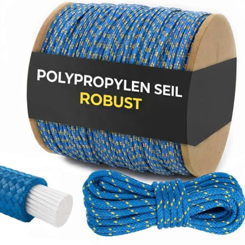 ART TWIST HOME Cuerda de Polipropileno Trenzada con Núcleo – Fuerte Flexible y Ligera 16 Hilos - Ideal para Náutica Jardinería Construcción y Actividades al Aire Libre (4mm - 500m)