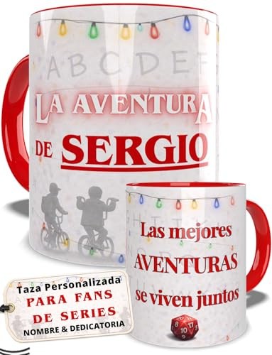 Taza personalizada con nombre y dedicatoria diseños inspirados en series y películas estilo retro ciencia ficción y cultura regalo original para cumpleaños y fans cerámica 350ml Stranger