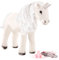 Götz 3402631 Achat Einhorn Puppe zum Kämmen - Kämmpferd - Stockmaß von ca. 37 cm und Einer Höhe von ca. 52 cm - biegsam, frisierbar mit Lockenwicklern