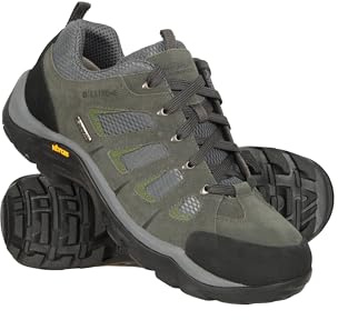Mountain Warehouse Field Mens Waterproof Wide Fit Shoes - Lightweight, Quick-Dry Sneakers with Suede & Mesh Upper - for Spring Summer, Walking & Wet Weather Grey Adult Shoe Size 7