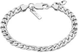 LOTUS STYLE Pulsera Hombre Acero Inoxidable 316L Brazalete de Diseño Sofisticado, Confortable y Resistente al Agua - Pulseras Hombre - Plateada 217.00 mm LS1935-2/1 - Ideal para Regalo
