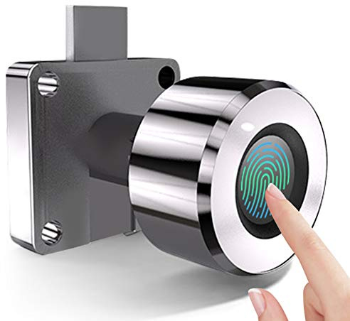 Smart Fingerabdruck Schloss Diebstahlsicherung Schlüsselloses Schloss 20 Fingerabdruck USB Aufladen, Schrankschlösser für Kleiderschrank Schublade für Zuhause und Büro