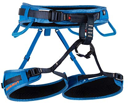 Mammut Ophir 3 Slide Climbing Harness for Men – Adjustable, Lightweight, and Durable Gear for Rock, Gym, and Sport Climbing, Dark Gentian, Small