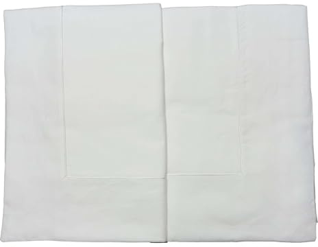 RICAMI FIORENTINI BALDI Completo Letto Cotone 100% con Balza in Lino. Lenzuolo sopra + sotto Angoli + federe con Volant. Prodotto Artigianale Toscano. (Bianco, Matrimoniale Maxi)