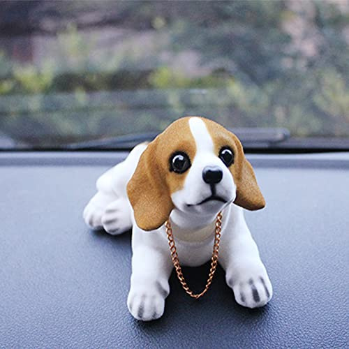 Lsaardth Bobbleheads de Perro para Salpicadero de Coche, Figura de Resina, Decoración Interior, Adornos Bonitos (Beagle)