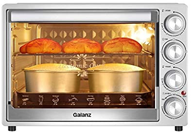 Mini Hornos Horno De 40 litros De Gran Capacidad para Uso Doméstico, Pequeño Horno Eléctrico Multifuncional Plateado De 1500W Estético Y Práctico