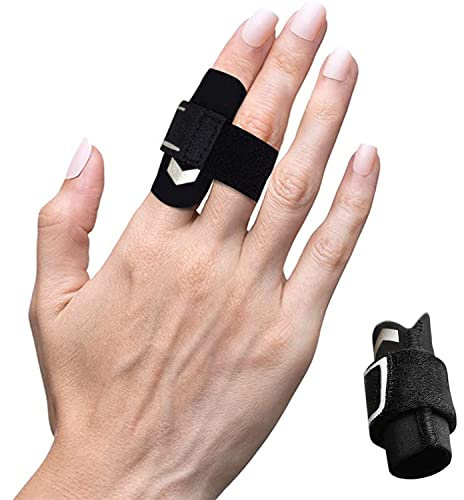 VerteLife Finger Splint Adjustable Finger Sleeve Support Protector Finger Brace Relieve Joint Pain Finger Guards Sport Cushion Bandage for Basketball Volleyball - Silver