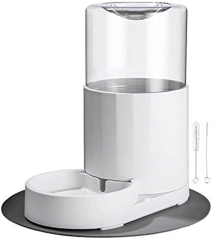 JOFLVA Distributeur Eau Chat Chien, 2.5 L, Automatique, Fontaine A Eau sans Fil, Breuvoirs Gravitaire Grande Capacité avec Napperon.
