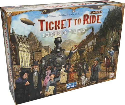 Days of Wonder | Ticket to Ride Legacy - Legends of the West | Brädspel | Åldrar 10+ | 2-5 spelare | 20-90 minuters speltid