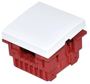 KOMIB 120x60 mm Brüstungskanal/Kabelkanal/Elektro Schacht Brüstungskanal/Fensterbankkanal Reinweiß (RAL 9010) / ZUBEHÖR (1-Fach Schalter Reinweiß)