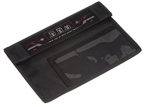 sourcing map Faraday Tasche RFID Signal Abschirmung Beutel 9.8 Strahlenschutz Trackingschutz Diebstahlschutz Spionageschutz für Tablet Pad Handy und Schlüsselanhänger Schwarz
