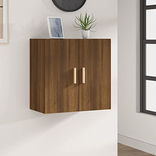 GuyAna Wandschrank Braun Eichen-Optik 60x30x60 cm Holzwerkstoff Badezimmer HäNgeschrank Schrankaufsatz