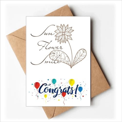 Blumen Sonne Sle Handbemalte Hochzeitskarten Glückwunsch Gruß Umschläge