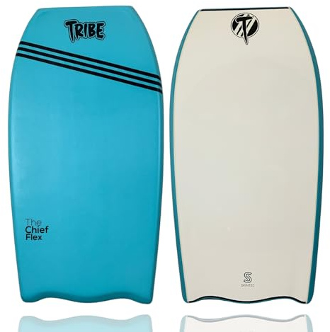 Tribe Chief Flex Big Guy Bat Tail Bodyboard 45 Blue Curacao/Blue Curacao/White