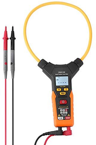 Pince Multimètre Flexible AC 3000A avec Écran LCD Rétroéclairé pour Mesure Intensité Maintenance Industrielle