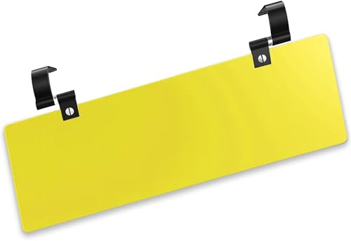 Glare Guard XL MaxView Yellow Night Driving Polarized Car Visor Extender, Anti-Glare Sun Visor Extension Protects Headlight Glare, Car Visor Extender Universal 15 x 5 for Cars, Trucks & SUVs,USA Made