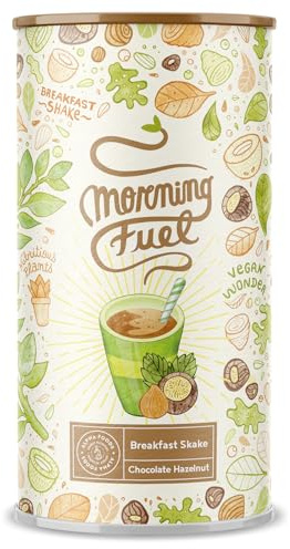 Alpha Foods Frühstück Shake | Schokolade-Haselnuss | Mahlzeitenersatz Shakes für Frauen & Männer mit Vitaminen, Mineralstoffen und Protein | Vegan | 600g Pulver | 20 Portionen