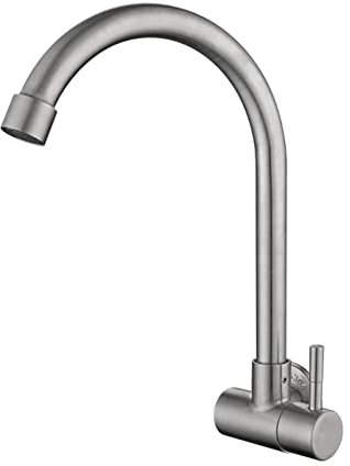 Edelstahl-Drehgelenk-Küchenarmatur, nur kaltes Wasser, gebürstet, B