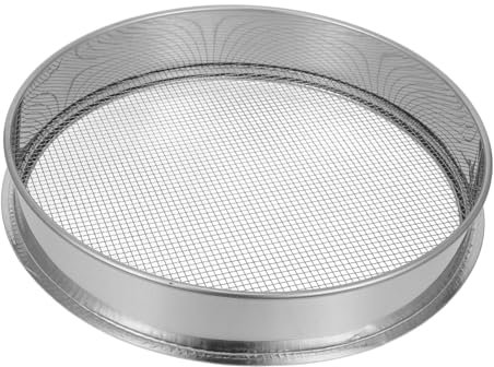 Abaodam De Jardín De Acero Inoxidable Malla De Criba Redonda para Filtrar Tierra Rocas y Compost Sifter Multifuncional para Uso Jardinería y Construcción