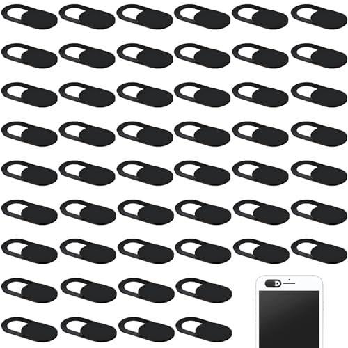 YIIWONI 50 piezas Cubierta Webcam,0,6 mm Ultra Delgado Metal Deslizante Cámara Cubierta Accesorios para Ordenador Portátil,Cubierta de cámara frontal,Cubierta de la cámara deslizante