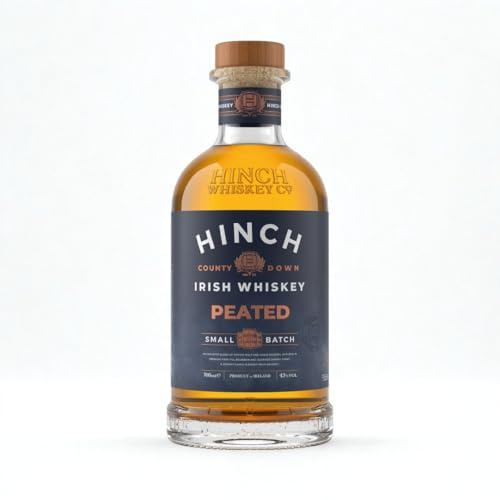 Hinch Peated Small Batch Irish Whiskey | 43% ABV | Rich Smoky & Peaty Flavor | Handcrafted Small Batch Release | Premium Irish Whiskey