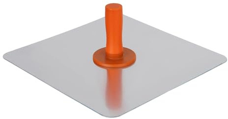 Milageto Aluminum Plaster with Soft Handle Easy to Hold Mortar Board Holder Plastering Tool for Bricklaying Drywall Mortar, 30.2cmx12cm